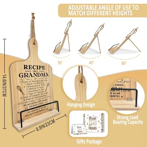 Grandmagiftschristmasgrandmagiftsfromgranddaughteradjustmentcookbookstandwithapronsetrecipebookipadholderforkitchengrandmagrannybirthdaygrandparentsdaygift Urban Country Home Decor Grandma gifts christmas grandma gifts from granddaughter adjustment cookbook stand with apron set recipe bookipad holder for kitchen grandma granny birthday grandparents day gift urban country home decor