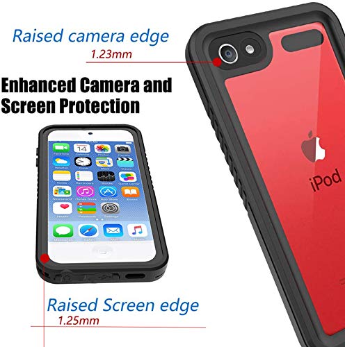 Besinpo Waterproof Case For Ipod Touch 7 / Ipod Touch 6 / Ipod Touch 5, 360 Full-Body Built-In Screen Protector Dustproof Shockproof Snowproof Case For Ipod Touch 5Th/6Th/7Th Generation For Snorkeling #TOP2