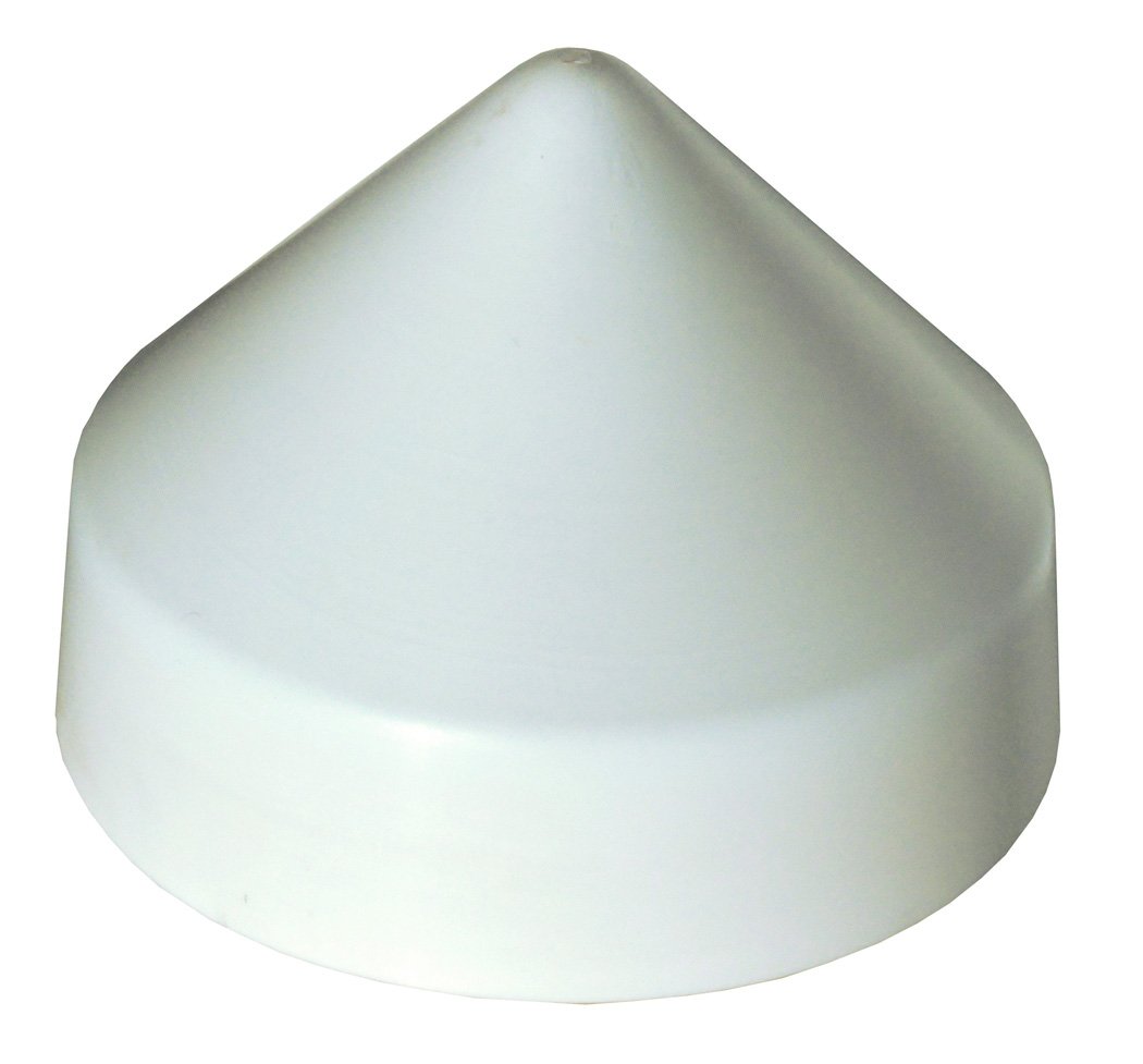 Dock Edge PVC Cone Head Piling Cap, White, 12-Inch