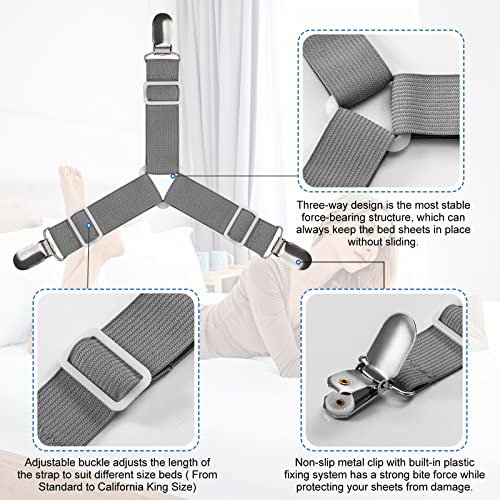 Jbyamus BEDSHEETCLIPS2 Bed Sheet Straps, Easy To Install Sheet Straps thumb #2