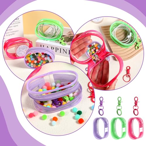 Clear Mini Waterproof Zipper Makeup Bag Small Cosmetic Keychain Pocket Portable Travel Lipstick Bag Women Zipper Pouch Card Data Cable Pouch Coin Purse Aesthetic Stuff Purse Organizer4