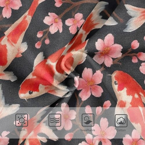 Joisal Cute Fish Pink Cherry Blossom Girl Panties Cute Girls Underwear Toddler Cotton Fun Print Briefs Undies Kids 2t3