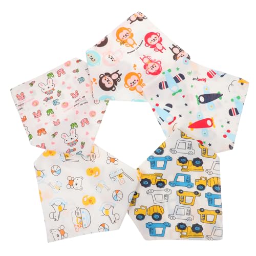 Kisangel 5 Piezas Saliva delgada de verano baberos babeantes baberos recién nacidos Toalla de alimentación para bebés baberos de comedor para bebés toalla de saliva recién nacida algodón
