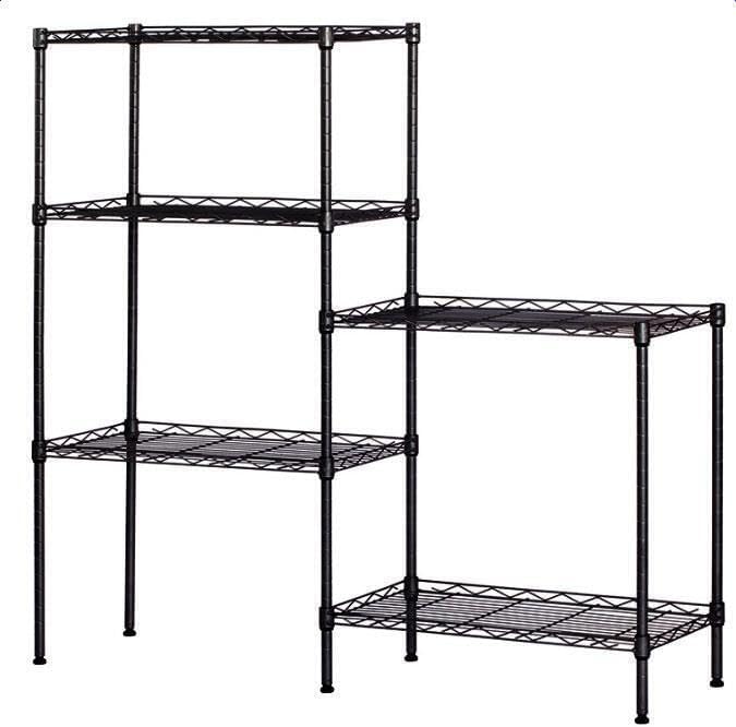 Gerrit 60""x22""x12"" 5 Layer Wire Shelving Rack Adjustable Shelf Storage Unit Commercial, Silver Gray, RDSG12
