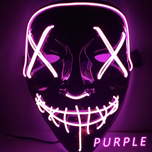 Kangkang Halloween Mask LED Light up Funny Masks The Purge Election Year Great