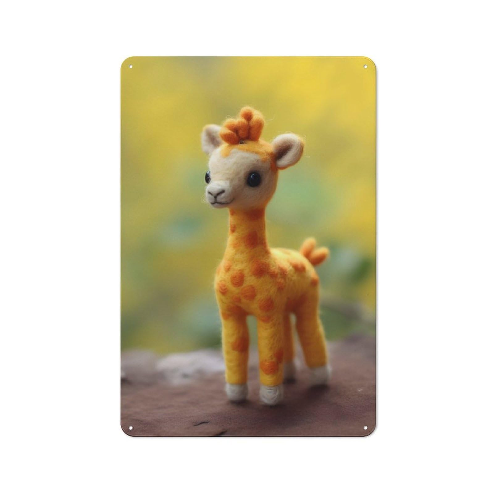 Junmoney Cute Giraffe Baby Giraffes Vintage Tin Sign 30X20cm Featuring For Café Or Home Bar, A Metal Wall Feature For Cafés And Home Bars