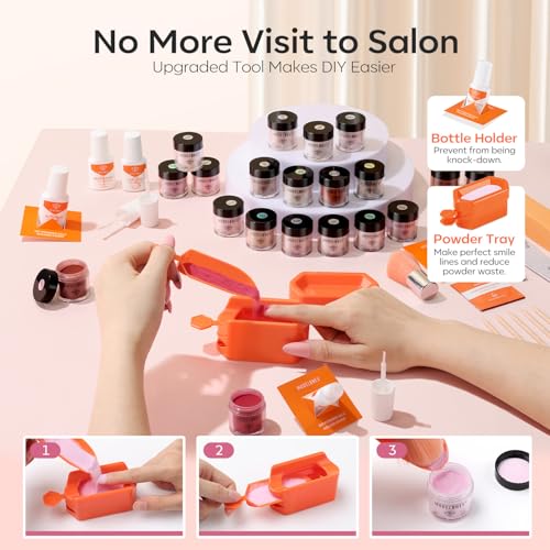 Kit de unhas em pó de mergulho de 20 cores (passeio), kit de unhas de mergulho Modelones para inicia