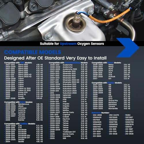 Sensor de oxígeno para Chevy Silverado y GMC Sierra miniatura 2