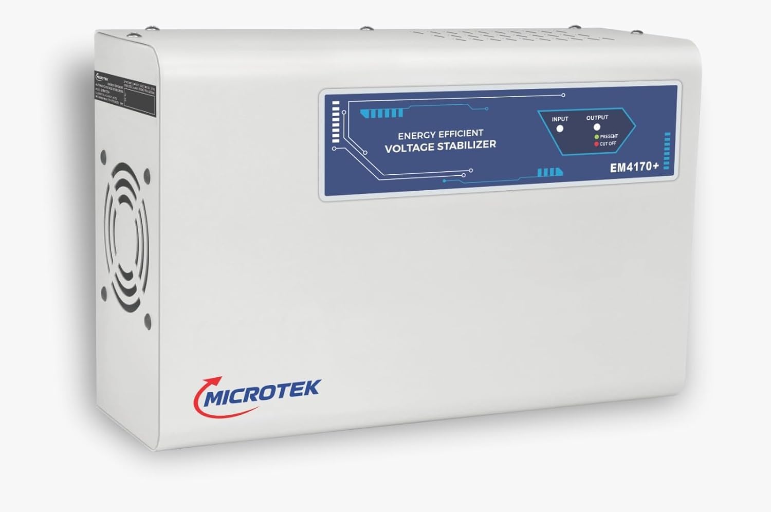 Microtek EM 4170+ Automatic Air Conditioners (A.C.) Voltage Stabilizer upto 1.5 Ton Working Power 170V-270V with 3 Year Warranty (White)
