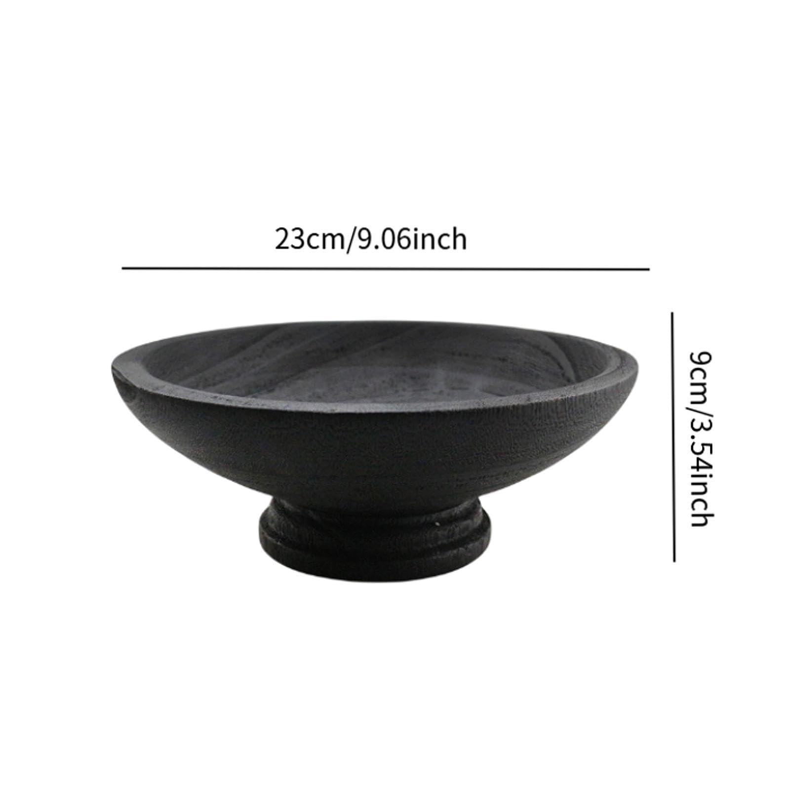 Ciotola in Legno Ciotola Da Portata Vassoio Decorativo Piatto per Dessert Tavola Organizer Realizzata in Materiale Leggero Facile Da Pulire Adatta per, Nero