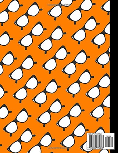 Bright And Orange Summer-Themed Composition Notebook with Sunglasses: Wide Ruled lined notebook 120 pages 8.5 x 11 for kids and adults - fun school essentials image 3