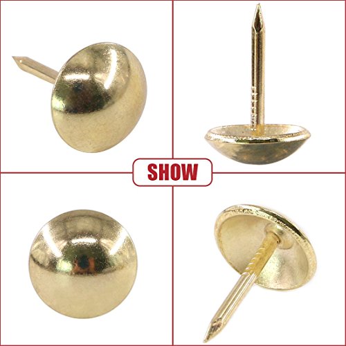 Hilitchi Antike Polsternägel, 11 mm, 200 Stück, Goldfarben