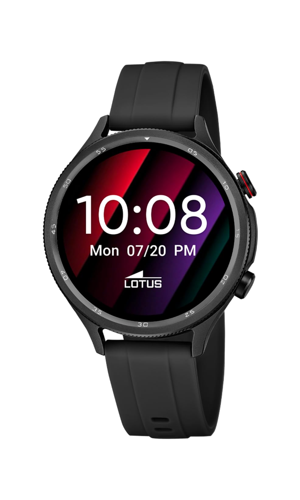 LOTUS LOTUS Reloj Inteligente Hombre Mujer - Smartwatch Unisex de Caucho Negro - Resistente al Agua IP65 - Voz IA, Control Música, Cuenta Pasos y Calorías, Teléfono, Deportes, Monitor Sueño 50205/1