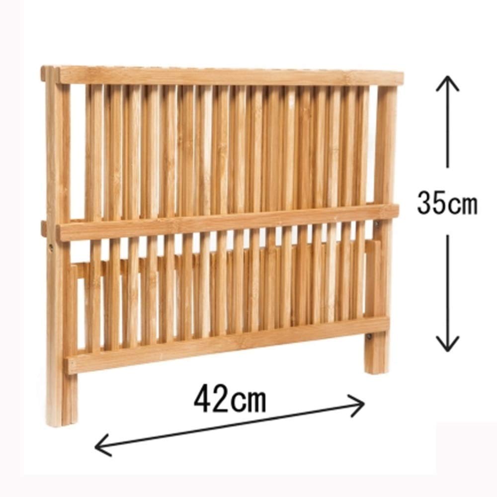 Scaffale da Cucina per Ripiano, Scolapiatti Scolapiatti Scolapiatti Pieghevole, Scolapiatti Pieghevole Scolapiatti Realizzato in Bambù Naturale Al 100%