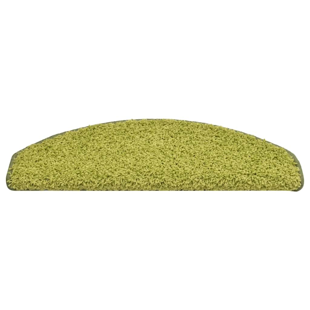 Schody dywaniki dywanowe, 15 sztuk, 65 x 21 x 4 cm, zielone