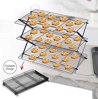3-Tier Collapsible Cooling Rack Expandable & Collapsible Cookie Cooling Wire Rack Baking Rack