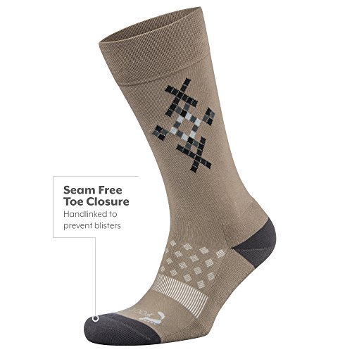 Harbinger Footzen by Balega Men's Argyle Crew, Black, Medium, (1-Pair)2