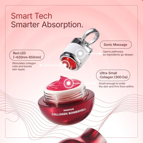 Image of Numour Hydration & Collagen Bundle | India's 1st Smart Jars with Red & Blue LED Therapy | 7% Hyaluronic Acid, Sonic Massage, Korean Collagen | Deep Hydration, Firming & Anti-Aging | All skin types