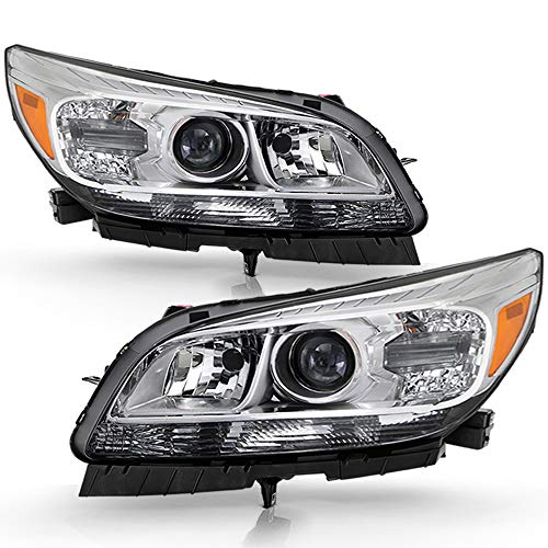 ACANII - For 2013 2014 2015 Chevy Malibu Factory Halogen Projector Headlights Headlamps Assembly Driver & passenger Side