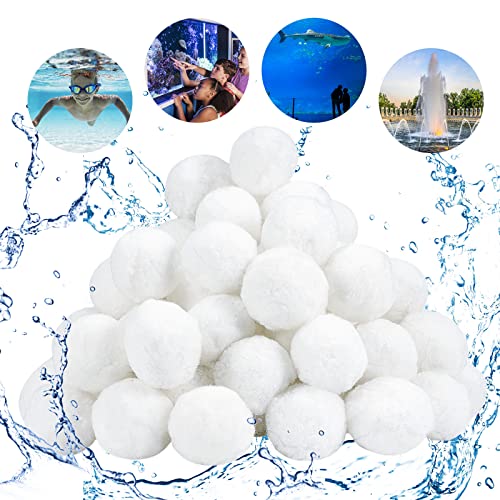 Aitsite 2.9 lbs Pool Filter Balls Eco-Friendly Fiber Filter Media for Swimming Pool Sand Filters (Equals 100 lbs Pool Filter Sand)