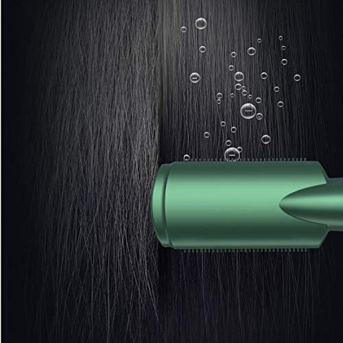 Hair Care Professional PTC Heating Straightener Curler Styler Brush Straighting Ceramic Curling Iron Hot Comb Brushes Negative + far-in miniatura 5