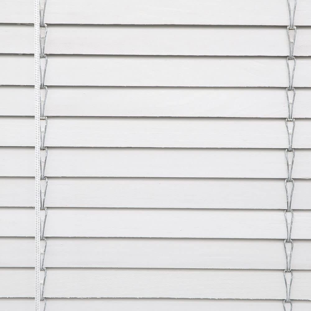 Persiana Alicantina Enrollable A Medida de Madera Color Blanco | Freno y Polea Metálicos | PERTONI TENDE (Ancho 120cm x 90cm Largo)