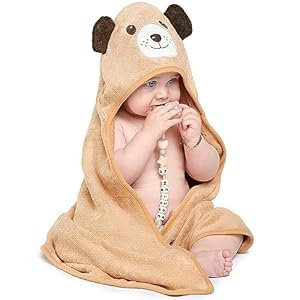 MINIBOO Premium Hooded Towel with Unique Dog Design - Extra Soft and Absorbent Rayon from Bamboo Towels for Newborn, Infant, and Toddler - Perfect as Baby Gifts MINIBOO Premium Hooded Towel with Unique Dog Design Extra Soft and Absorbent Rayon from Bamboo Towels for Newborn Infant and Toddler Perfect as Baby Gifts