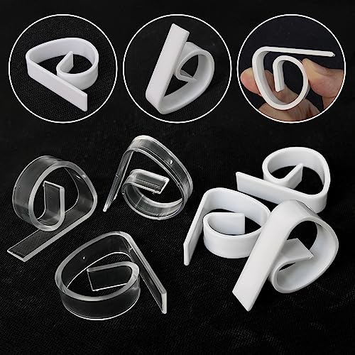 36 Stück Tischdeckenklammern, Kunststoff-Tischdeckenklammern, Dicke Tischdeckenklammern, Tischdeckenhalter,für Dicke und dünne Tische im Innen- und Außenbereich (durchsichtig und weiß) – Bild 4