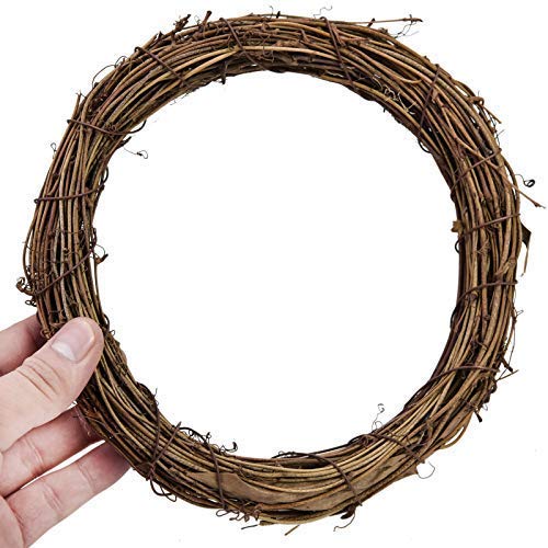 AQUEENLY Grapevine Wreath, 6 PCS Twigs Wreath DIY Vine Wreath Decorations for Front Door Wall Hanging, 7.9 Inches - Thumbnail 6