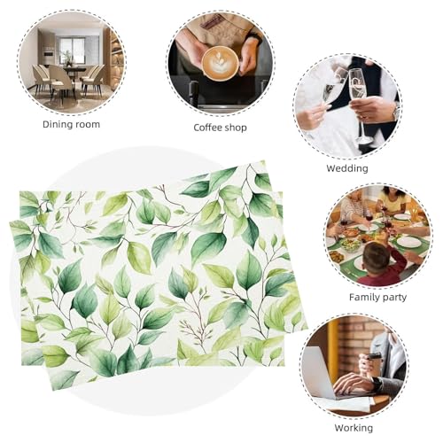 Set de table lavable et antidérapant en coton lin lot de 6