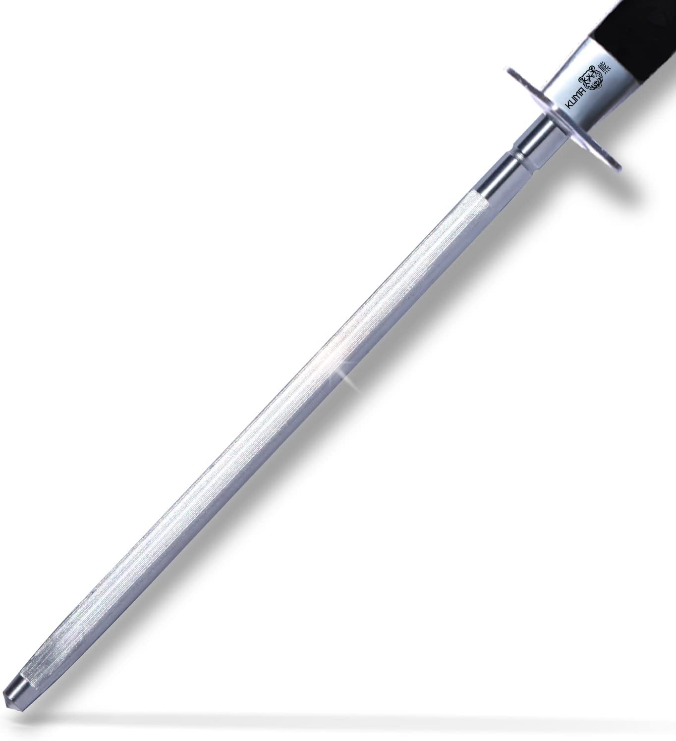 Kuma Sharpener for Kitchen Knives - Easily Recover Your Sharp Edge - Best 8 Inch Steel Honing Rod for Sharpening Your Chef Knife, Carving Knife, Chopping Knife, and More! - Hone with Comfort Today!