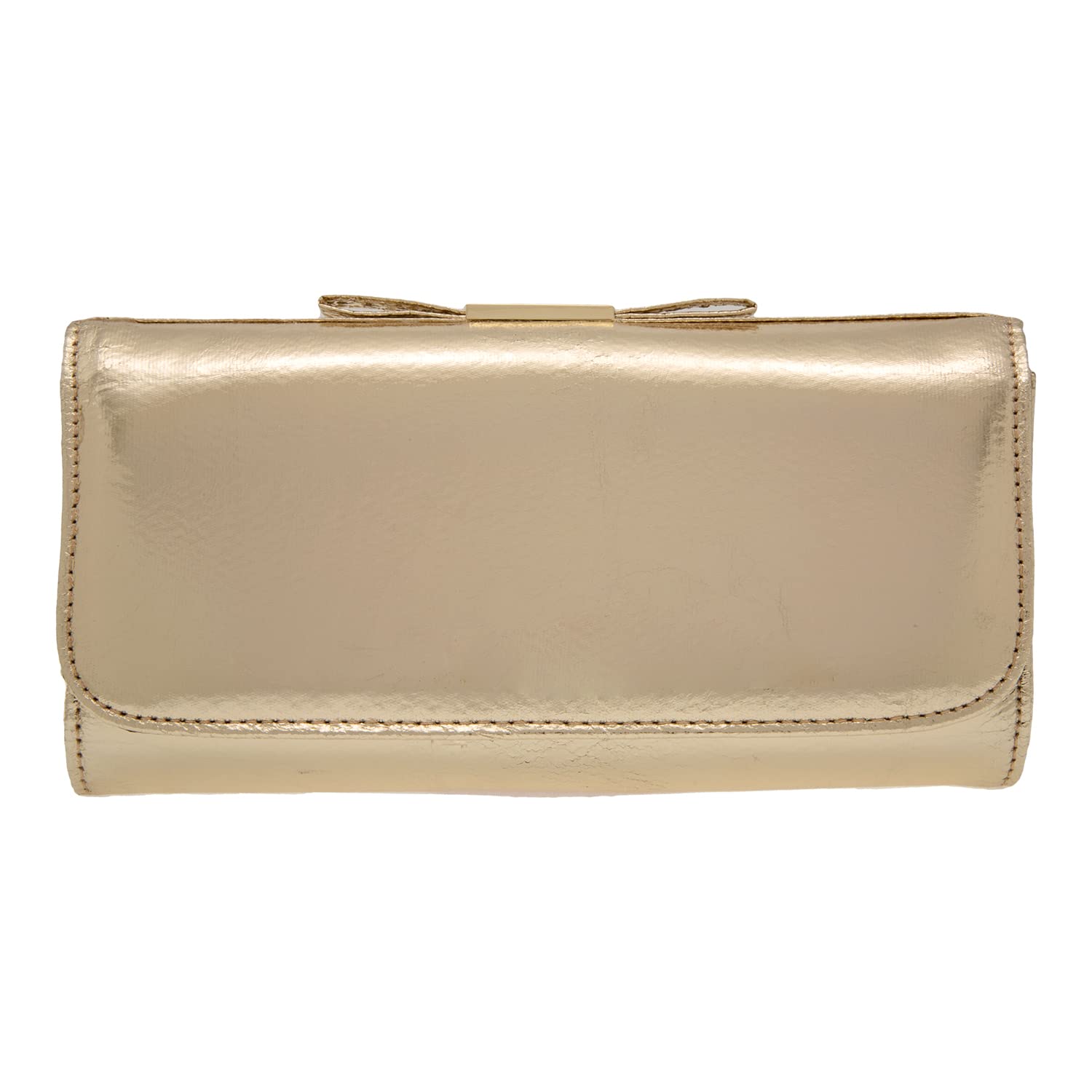JNB Women's Metallic Material Clutch Purse