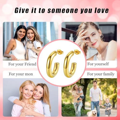 Elegant Arc Hoop Earrings by Kylie Yang - 304 Stainless Steel, 14K Gold-Plated, Minimalist Jewelry – Hypoallergenic & Durable4