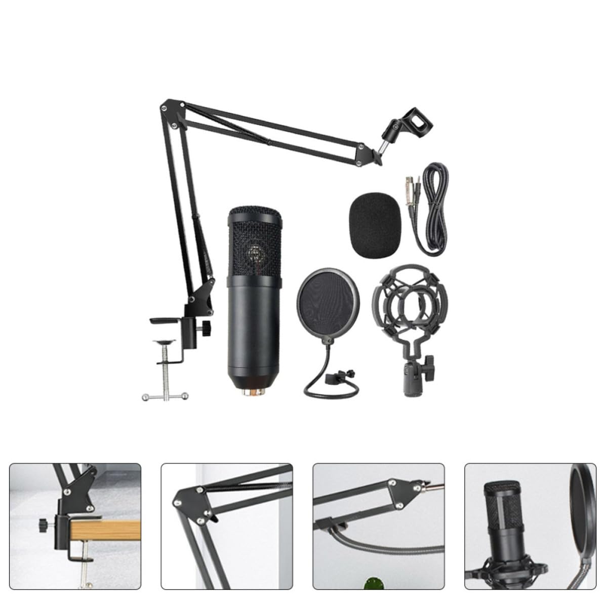 Microfono Condensatore USB Colore Casuale per e Podcast Microfono Professionale in Lega di Alluminio, Audio per Streaming e Gaming