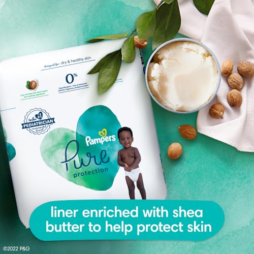 Pampers KUKIUUBK Pure Protection Diapers Newborn - Size 0, 128 Count, Hypoallergenic Premium Disposable Baby Diapers thumb #12