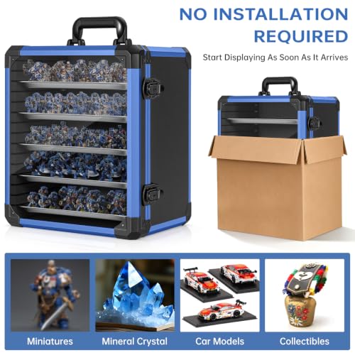 Image of Miniatures Storage Case Miniatures Transport Case Aluminum Alloy Frame with Lock (Large Size)
