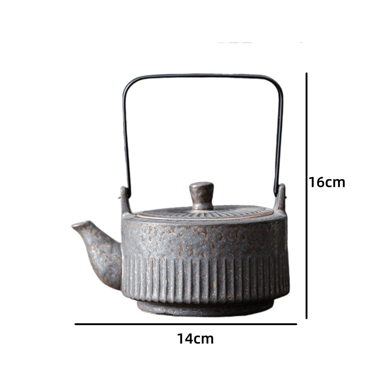 Dzbanek Do Herbaty Wiejskim Zestaw Do Parzenia Herbaty Z Pozłacanego Czajniczka Ceramicznego Użytku Domowego I Na Ceremonię Czajniczek Czarnej(Gold)