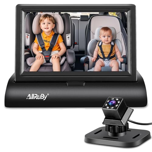 ALLRUBY Baby Car Camera Monitor,Baby car Mirror,Digital Display, View Infant in Rear Facing Seat with Wide Clear View,Aimed at Baby-Easily to Observe The Baby's Every Move