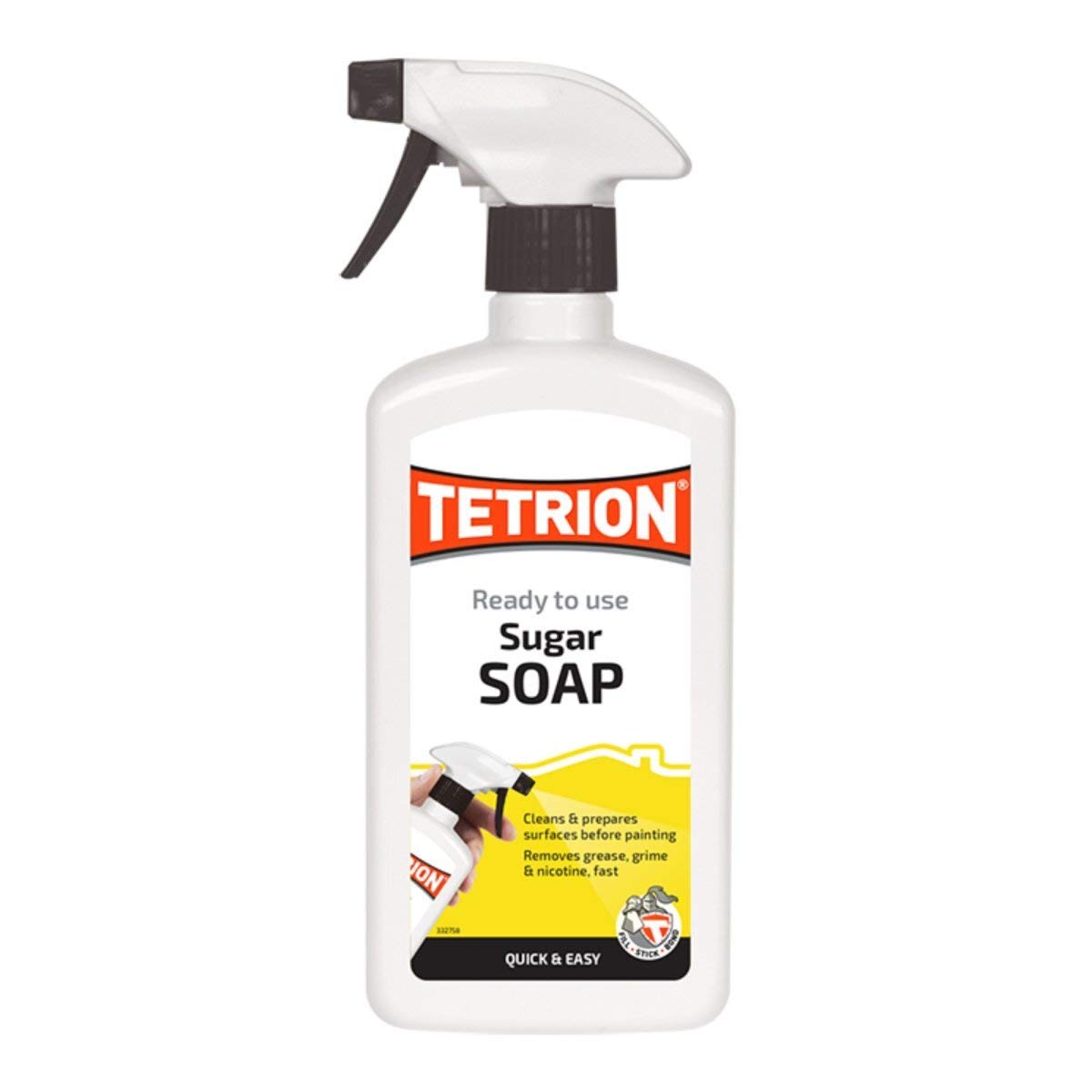 Tetrion Sugar Soap Trigger Powerful Cleaner for Walls and Surfaces Stain Remover 500ml