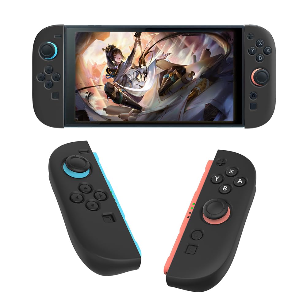 Introti Funda de silicona para mandos Joy-Con Switch 2, empuñaduras antideslizantes y funda duradera para un control mejorado, accesorio para juegos NS2