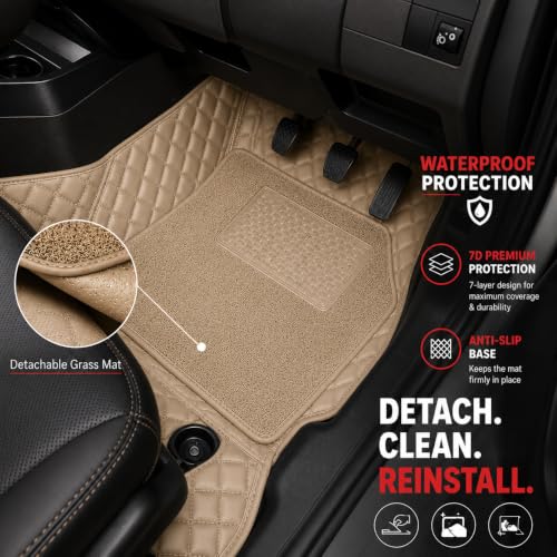 Image of 7D Car Floor Mat for Audi A6 2020-2022 | Beige