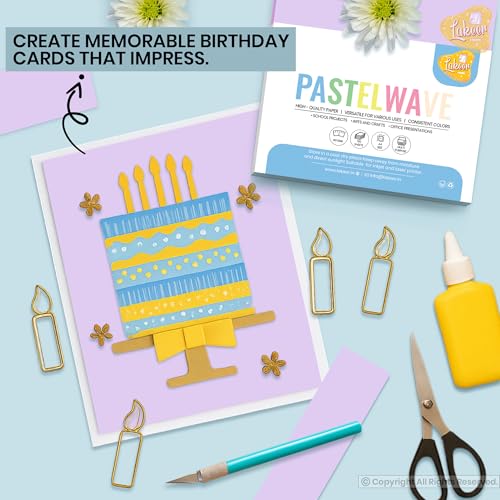 Image of Lakeer A4 Pastel Color Paper- Pastel Lavender Colour, Pack of 50 Sheets | 150 GSM Thick for Arts and Crafts, Printing, DIY Projects, Etc