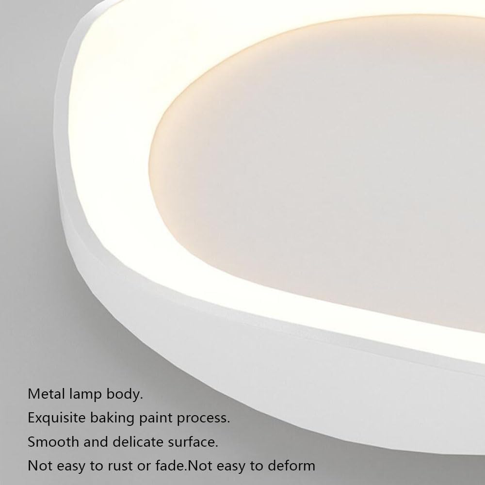 19,7-calowa Energooszczędna Ultracienka Lampa Przewodowa Lampy Sufitowe LED Do Dekoracji Domu Łatwa W Montażu Metalowa Oprawa Oświetleniowa Trójkolorowe Lampy Panelowe Z Wbudowanym Ściemniaczem KNBVFH