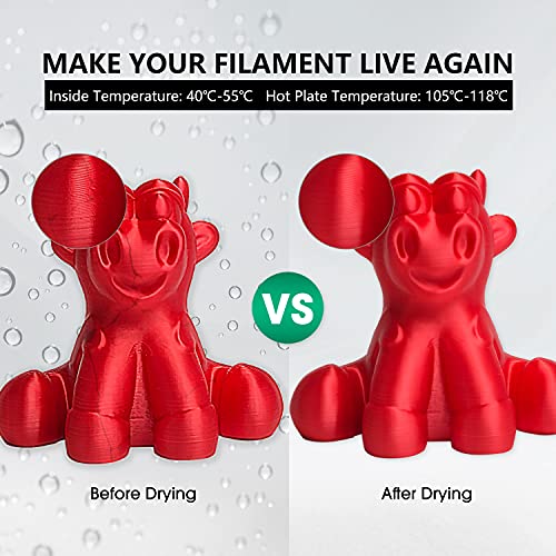 Image of eSUN eBOX Lite Upgraded 3D Printing Filament Dryer Box, Filament Storage Box, Spool Holder for Keeping 3D Printing Filament from Moist and Keeping Filaments Dehydrating, US Power Supply