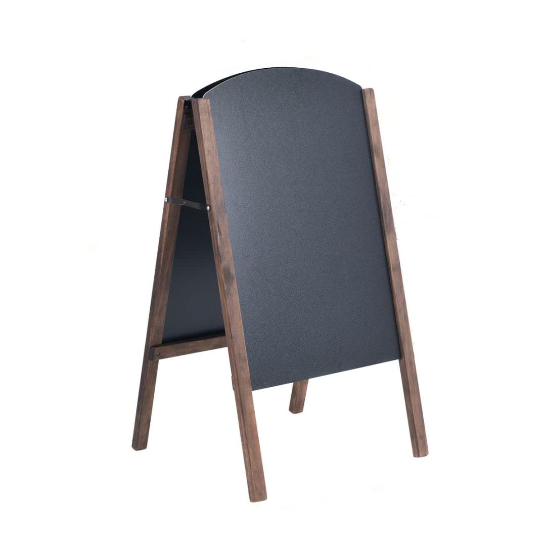 TANGZON A-Board Chalkboard, Replaceable Double Sided Blackboard, Freestanding Indoor Advertising Sign Poster Board for Café Shop Pub Pavement (45 x 41 x 78cm)