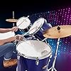 Drum Set Eastar 22 inch for Adults, 5 Piece Full Size Drum Kit Junior Beginner with Pedal Cymbals Stands Stool and Sticks, Metallic Blue #5
