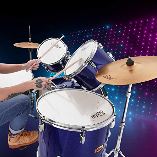 image for Drum Set Eastar 22 inch for Adults, 5 Piece Full Size Drum Kit Junior 