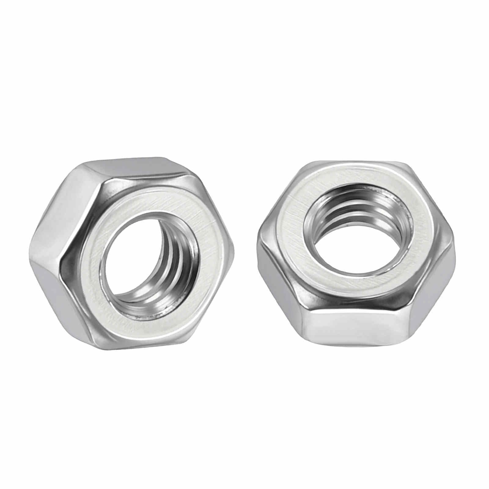 Kozelo 20pcs Hex Nuts - [3/16"-24] 304 Stainless Steel 18-8 (A2-70) Hardware Nuts for Mechanical Repair & Assembly, Standard Inch Coarse Thread Nut, Bright Finish, Silver