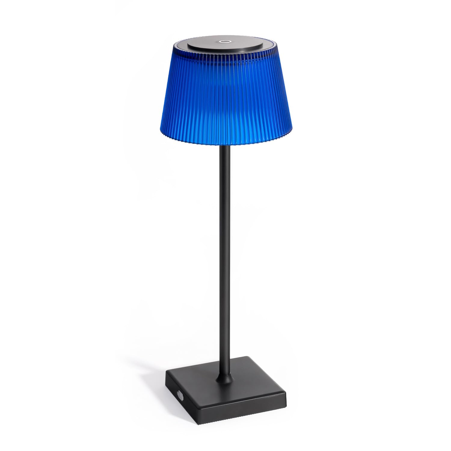 Auraglow Black/Blue Rechargeable Cordless Led Table Lamp, Indoor & Outdoor Battery Operated Lamp, For Home, Desk, Dining, Living Room, Bedroom & Garden Party (, 1 Pack)