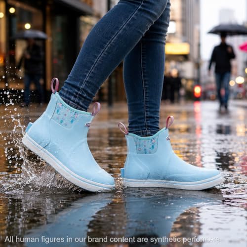 Image of SUREWAY Women's Deck Boots Professional Non-Slip Fishing & Ankle Deck Boot Waterproof Rain Boots